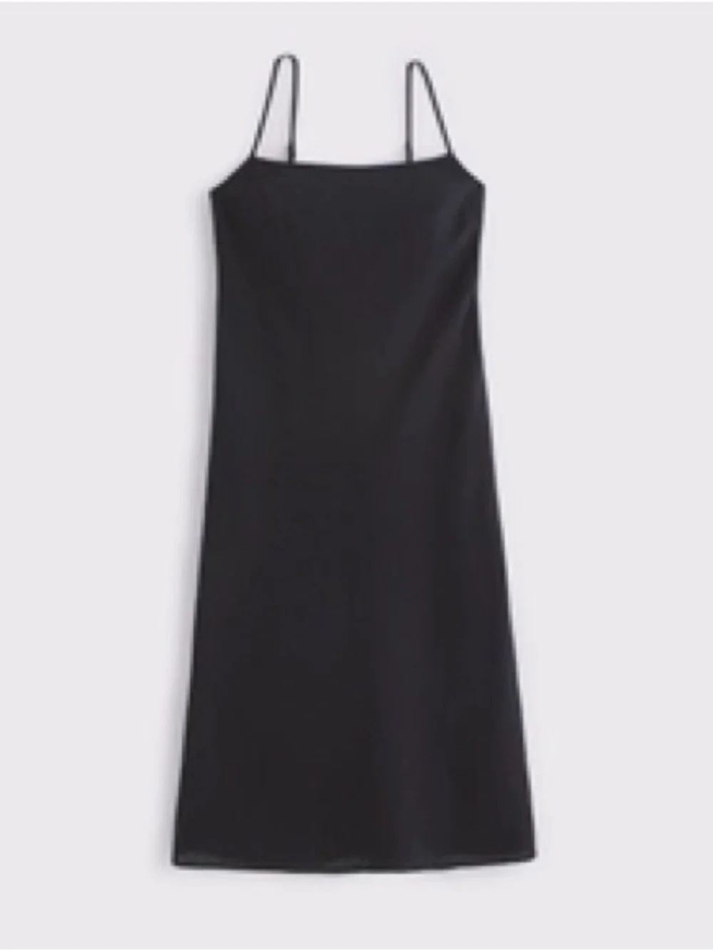 NWT The A&F Julia Slip Black Linen-Blend Midi Dress